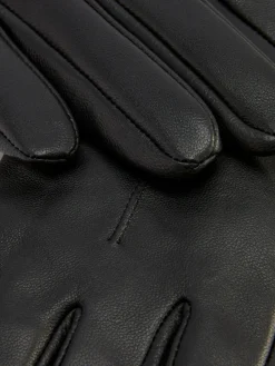 Notched Wrist Leather Gloves