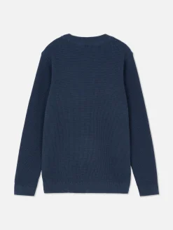 Older Boy Waffle Knit Pullover