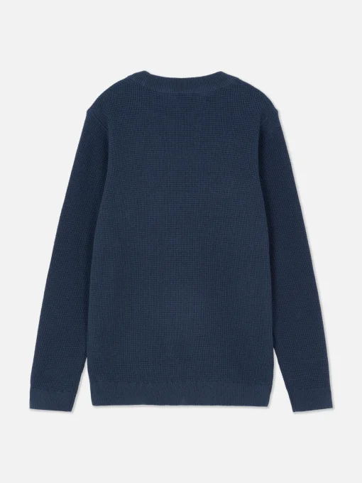 Older Boy Waffle Knit Pullover