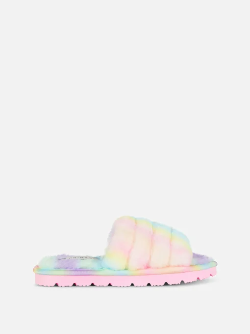 Ombré Faux Fur Slippers