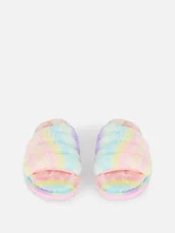 Ombré Faux Fur Slippers