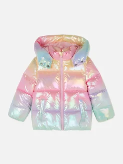 Ombre Iridescent Puffer Jacket