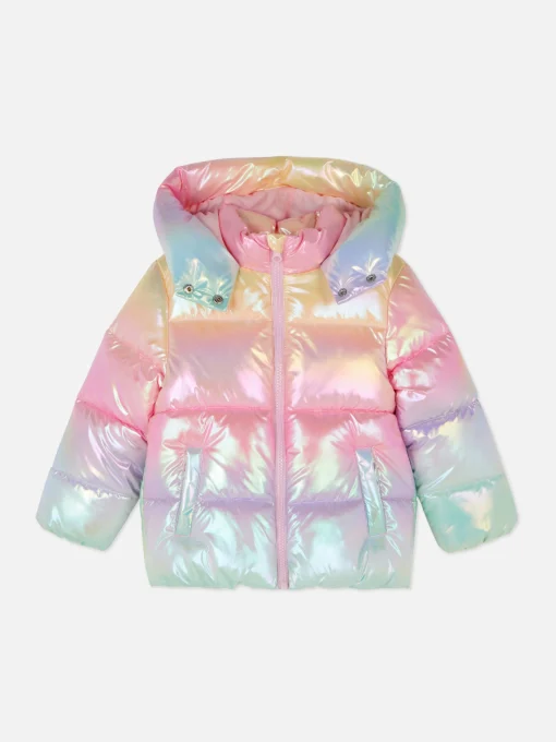 Ombre Iridescent Puffer Jacket