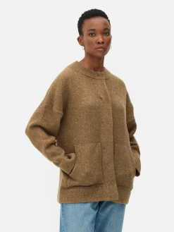 Oversized Knit Bomber Jacket
