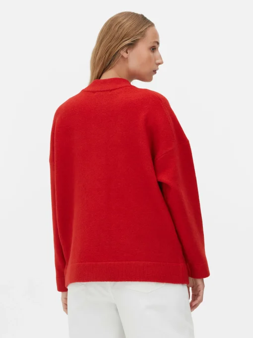 Oversized Knit Bomber Jacket