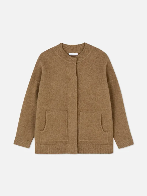 Oversized Knit Bomber Jacket