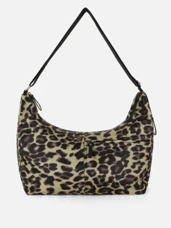 Oversized Leopard Sling Bag