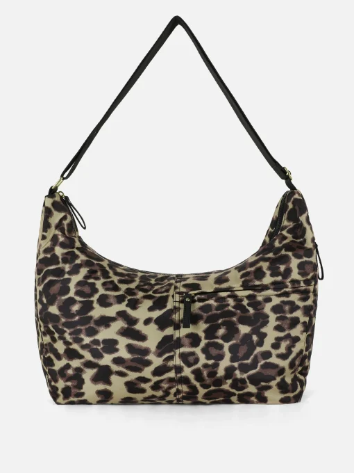 Oversized Leopard Sling Bag