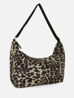 Oversized Leopard Sling Bag