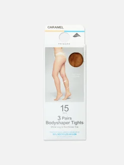 3-Pack 15 Denier Body Shaper Tights