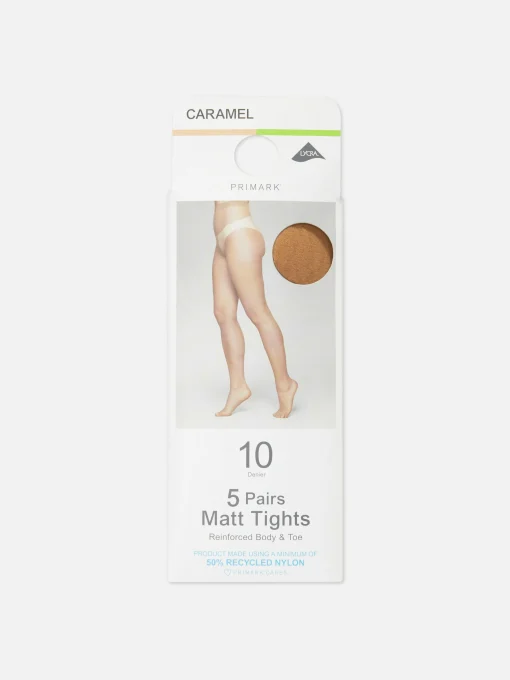 5-Pack 10 Denier Matte Tights