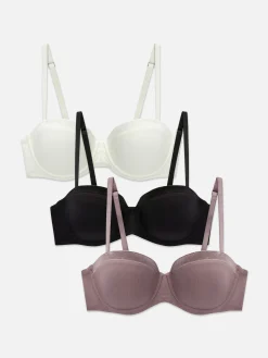 3-Pack A-DD Satin Edge Balcony Bras