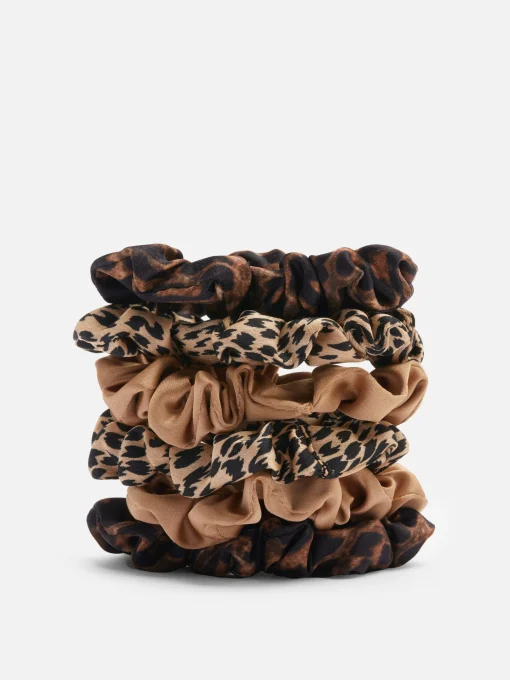 6-Pack Animal Print Micro Scrunchies