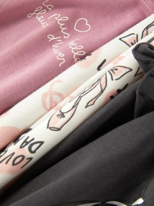 3-Pack Ballet Graphic Long Sleeve T-Shirts
