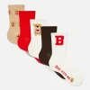 5-Pack Bear Graphic Crew Socks