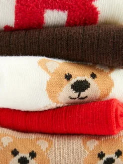 5-Pack Bear Graphic Crew Socks