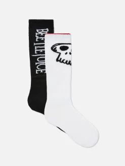 2-Pack Beetlejuice Crew Socks