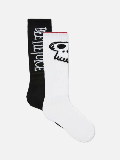 2-Pack Beetlejuice Crew Socks