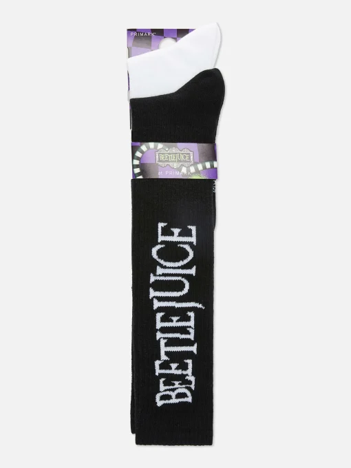 2-Pack Beetlejuice Crew Socks