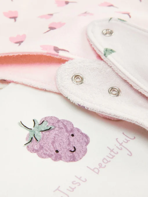 3-Pack Berry Graphic Bandana Bibs