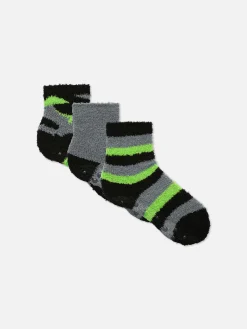 3-Pack Camo/Striped Ankle Socks