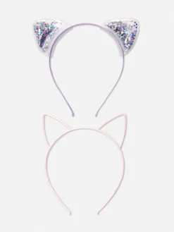 2-Pack Cat Ear Headbands