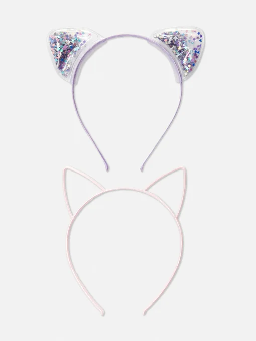 2-Pack Cat Ear Headbands