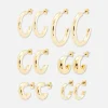 6-Pack Chunky Hoop Earrings