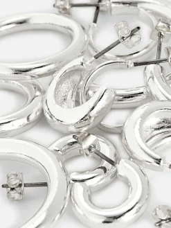 6-Pack Chunky Hoop Earrings
