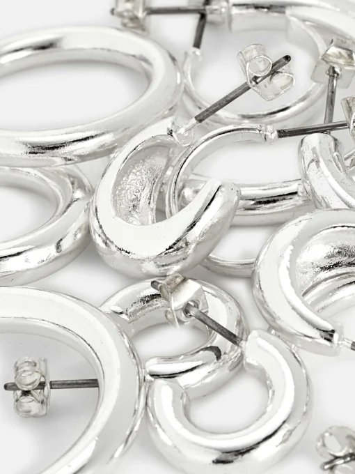 6-Pack Chunky Hoop Earrings