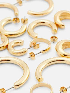 6-Pack Chunky Hoop Earrings