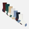 7-Pack Color Block Ankle Socks