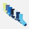 7-Pack Color Block Ankle Socks