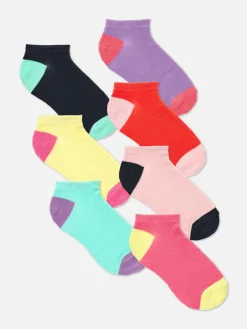 7-Pack Color Block Sneaker Socks