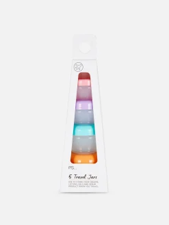5-Pack Cosmetic Jars