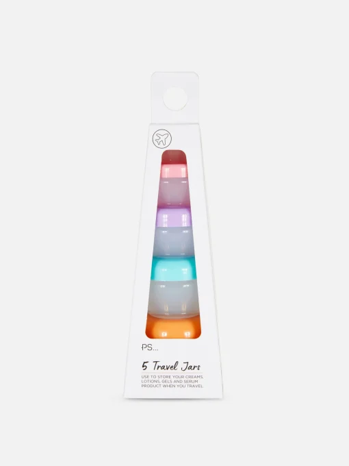 5-Pack Cosmetic Jars