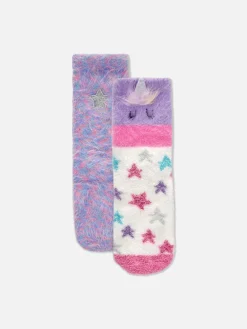 2-Pack Cozy Unicorn Socks