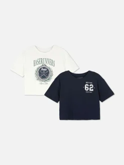 2-Pack Cropped T-shirts