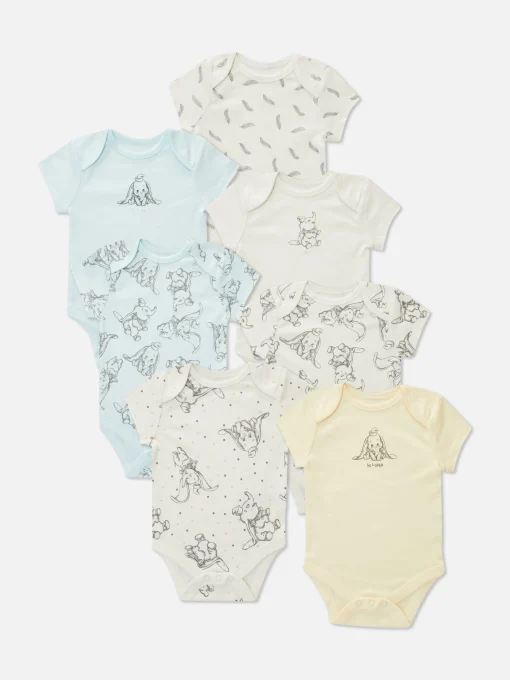 7-Pack Disney’s Dumbo Short Sleeve Bodysuits