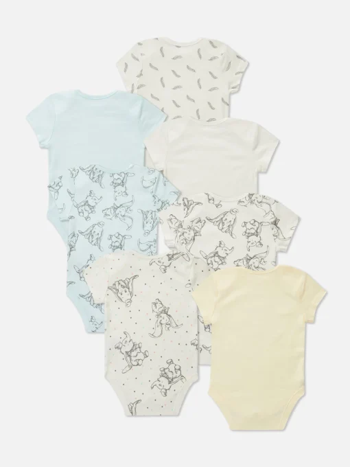 7-Pack Disney’s Dumbo Short Sleeve Bodysuits