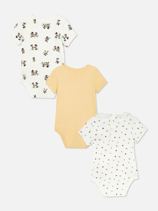 3-Pack Disney’s Mickey And Minnie Mouse Bodysuits