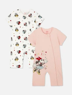 2-Pack Disney’s Minnie Mouse Zip Rompers
