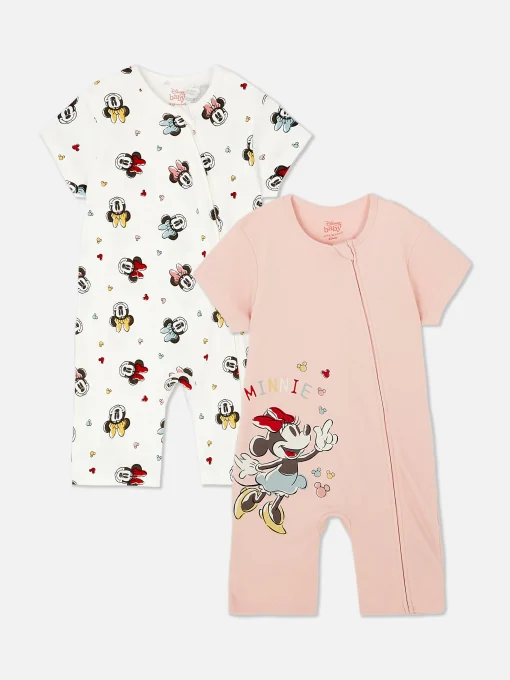 2-Pack Disney’s Minnie Mouse Zip Rompers