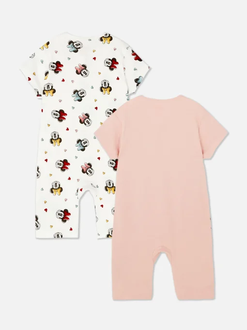 2-Pack Disney’s Minnie Mouse Zip Rompers