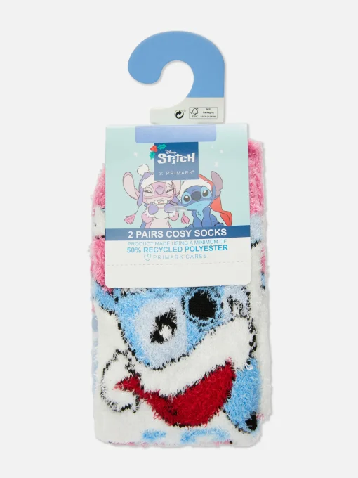 2-Pack Disney’s Stitch Festive Cozy Socks