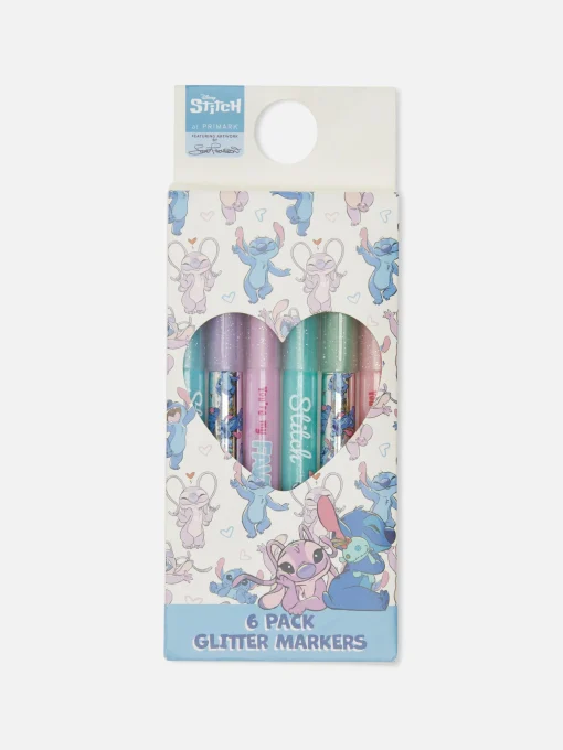 6-Pack Disney’s Stitch Glitter Marker Pens