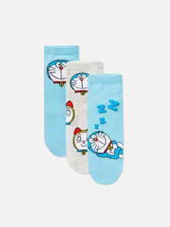 3-Pack Doraemon Sneaker Socks