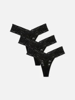 3-pack Essential Bandeau Lace Thongs