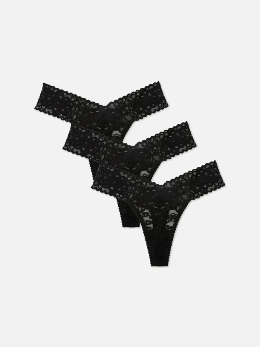 3-pack Essential Bandeau Lace Thongs
