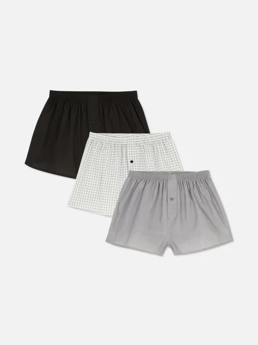 3-Pack Essential Checked Boxers
